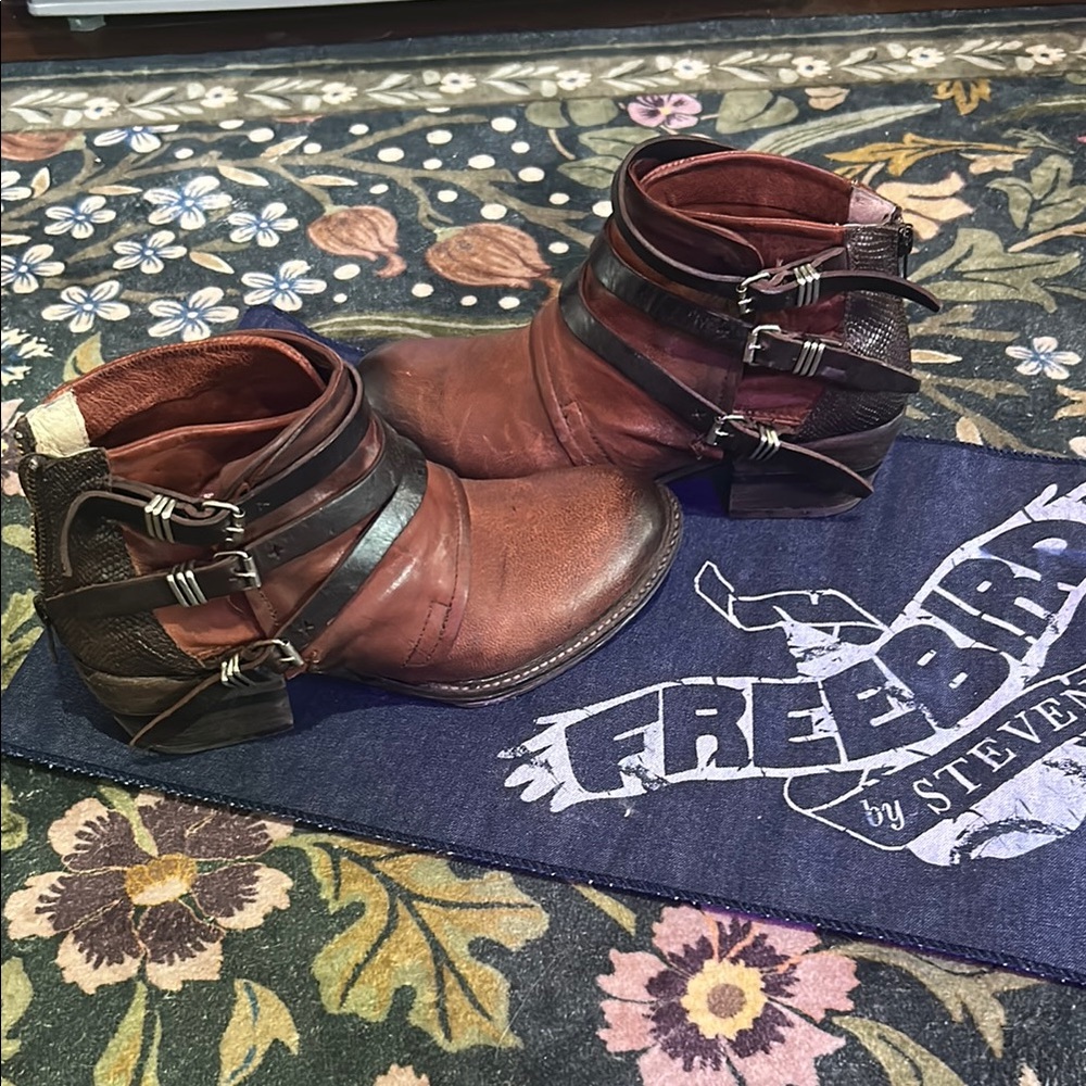 Freebird by Steven Rustic Brown Ankle Boots